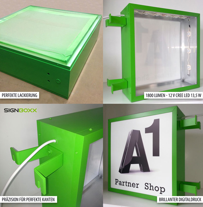 Leuchtkasten mit LED Tiefe 20,3 cm, zweiseitig online günstig kaufen